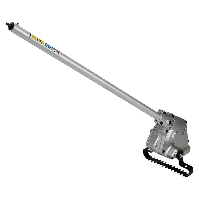 Makita Stahlrad für Motorhacke WA400MP - Passend für: DUX18, DUX60, UX01G - Silberner Astsägenaufsatz mit langem Aluminiumschaft, Getriebekopf und schwarzem Sägeblatt zum Beschneiden.