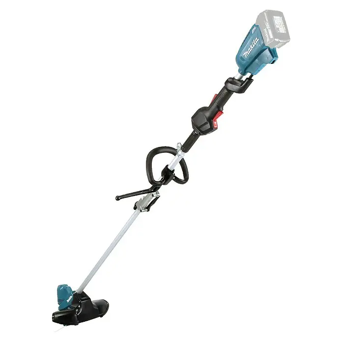 Makita LXT 18V Akku-Rasentrimmer DUR191LZX9 - 18 V, Li-Ionen, Ohne Akku, Schnittbreite Faden: 230 mm - Makita Akku-Rasentrimmer mit türkisfarbenem Gehäuse, schwarzem Bügelgriff und silbernem Schaft.