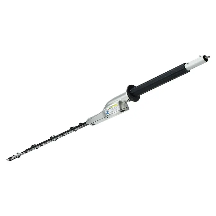 Makita Heckenscheren-Aufsatz EN410MP - Passend für: DUX18, DUX60, UX01G - Silbergrauer Stabheckenschneider mit langem schwarzem Griff und Schneidmessern.