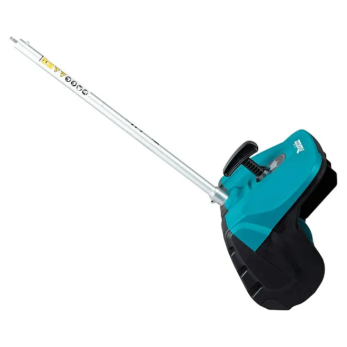 Makita Multifunktionswerkzeug-Zubehör Schneefräsen-Aufsatz SN400MP - Passend für: DUX18, DUX60, UX01G - Makita Akku-Gartengerät mit türkis-schwarzer Motoreinheit und silbernem Stiel.