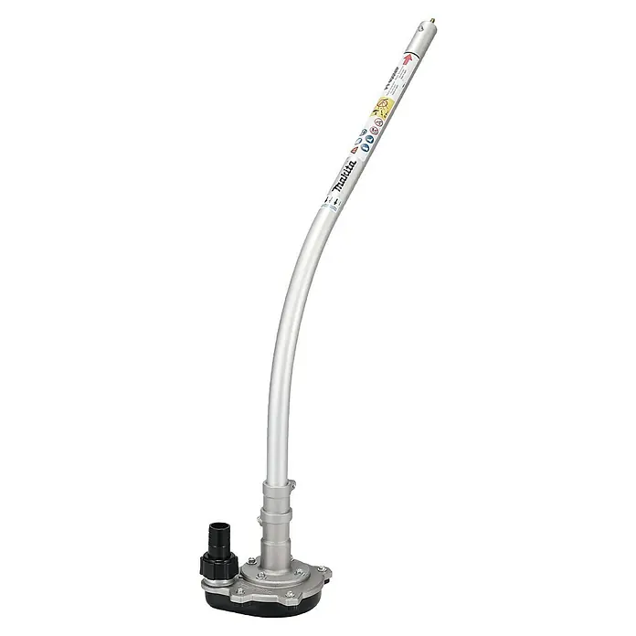 Makita Tauchpumpen-Anschlussstück PF400MP - Passend für: DUX18, DUX60, UX01G - Makita Tauchpumpenaufsatz mit silbernem, gebogenem Schaft und schwarzem Anschluss.