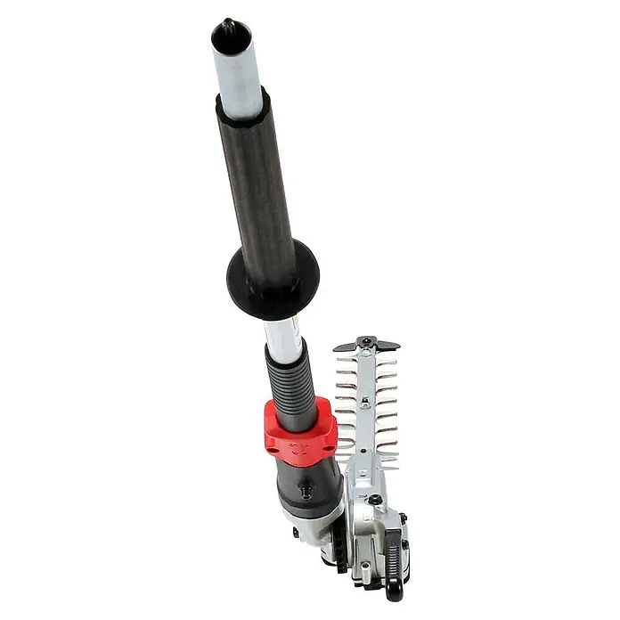 Makita Gras- & Strauchscherenaufsatz EN420MP - Passend für: DUX18, DUX60, UX01G - Silber-schwarzer Heckenschneider-Aufsatz mit rotem Ring, für eine Teleskopstange.