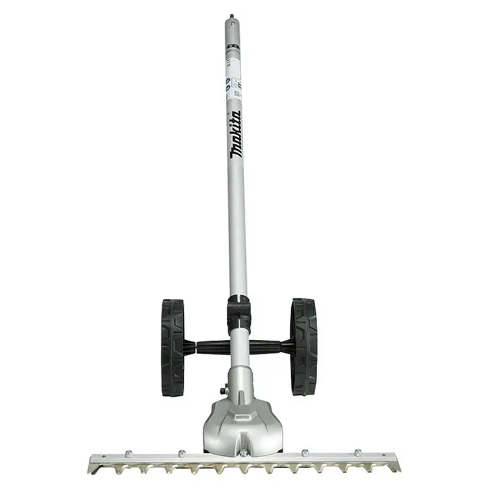 Makita Gras- & Strauchscherenaufsatz EN424MP - Passend für: DUX18, DUX60, UX01G - Makita Stielheckenschere mit silbernem Schaft, schwarzen Rädern und silberner Klinge.