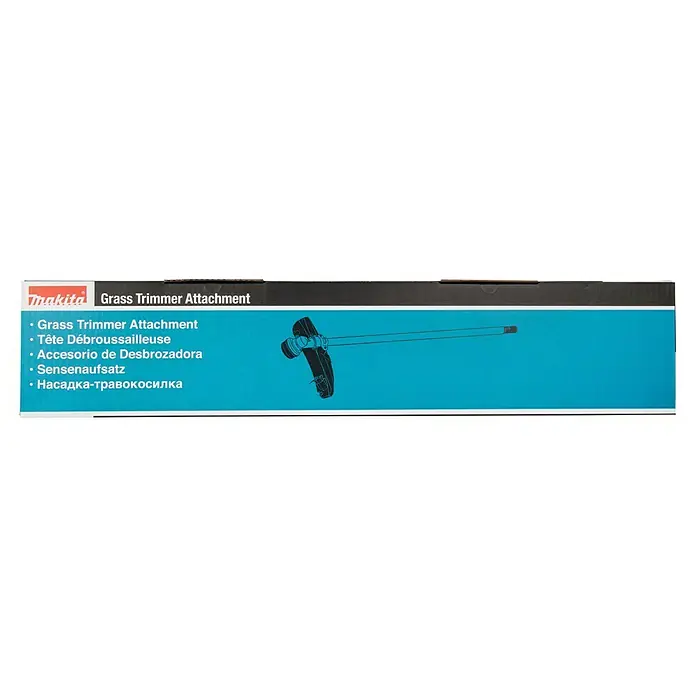 Makita Rasentrimmeraufsatz EM408MP - Passend für: DUX18, DUX60, UX01G - Makita Grass Trimmer Aufsatz: schwarze Strichzeichnung eines langen Stiels mit Trimmerkopf.