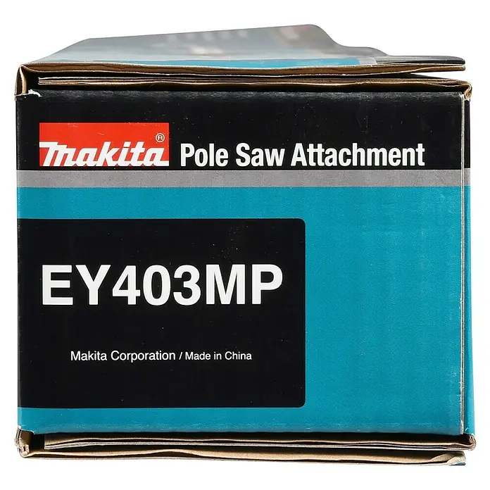 Makita Hochentaster-Aufsatz EY403MP - Passend für: DUX18, DUX60, DUX01G - Makita EY403MP Astsägevorsatz-Verpackung, schwarz und türkis.