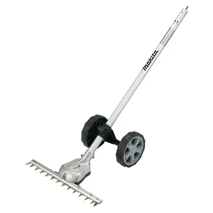 Makita Gras- & Strauchscherenaufsatz EN424MP - Passend für: DUX18, DUX60, UX01G - Silberfarbener Makita Langstiel-Heckenschneideraufsatz mit schwarzen Rädern zur einfachen Führung.