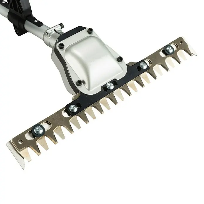 Makita Gras- & Strauchscherenaufsatz EN424MP - Passend für: DUX18, DUX60, UX01G - Heckenscherenaufsatz mit Metallgehäuse und scharfen, gezahnten Metallklingen. Für präzises Heckenschneiden.