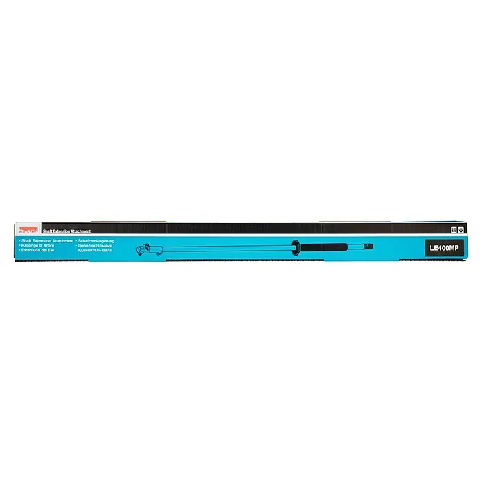 Makita Heckenscheren-Aufsatz LE400MP - Passend für: Makita Heckenscheren- und Hochentasteraufsätze - Makita LE400MP Schaftverlängerung, eine Metallstange mit schwarzem Griff und Anschlüssen.