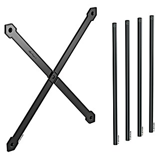 Lechuza Stützrohr Cubico Alto (Kunststoff, Schwarz, Passend für: Cubico Alto 40)