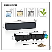 Lechuza Balconera Balkonkasten Stone (Max. Außenlänge: 100 cm, Höhe: 19 cm, Sandbeige) | BAUHAUS