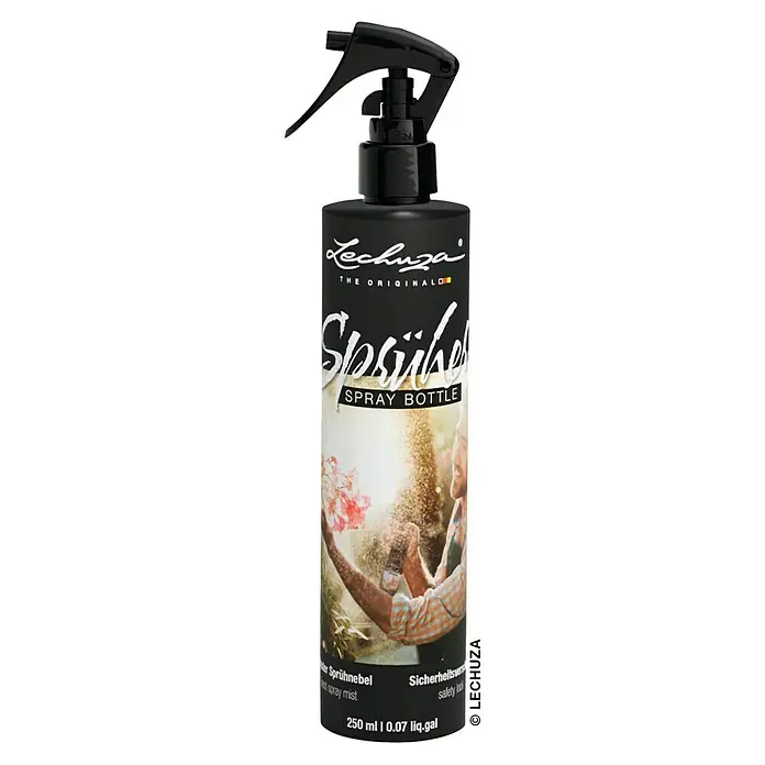 Lechuza Handsprüher - 250 ml - Schwarze Lechuza Sprühflasche mit Sprühkopf, 250 ml Fassungsvermögen.