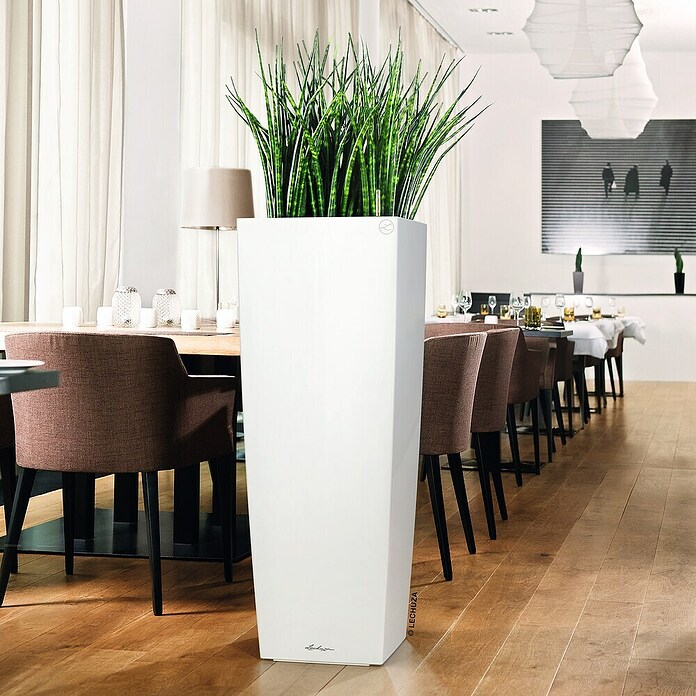 Lechuza Pflanzsäule eckig Cubico Alto (Außenmaß (L x B x H): 39,5 x 39,5 x 105 cm, Kunststoff, Weiß) | BAUHAUS