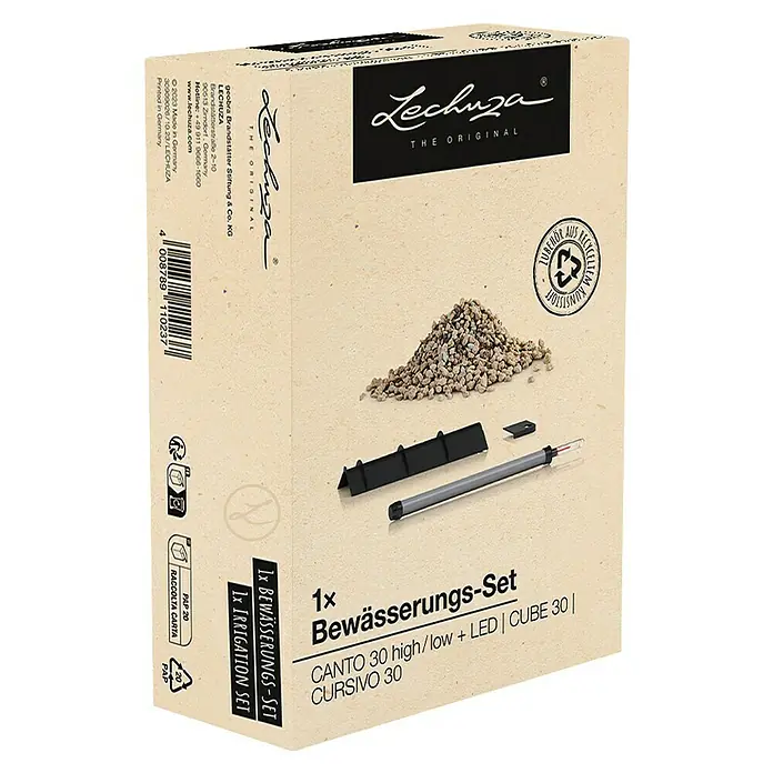 Lechuza Bewässerungs-Set - Kunststoff, Passend für: Cube 30 / Canto 30 - Lechuza Bewässerungs-Set in Kartonbox mit Granulat, Wasserstandsanzeiger und Trennwand.