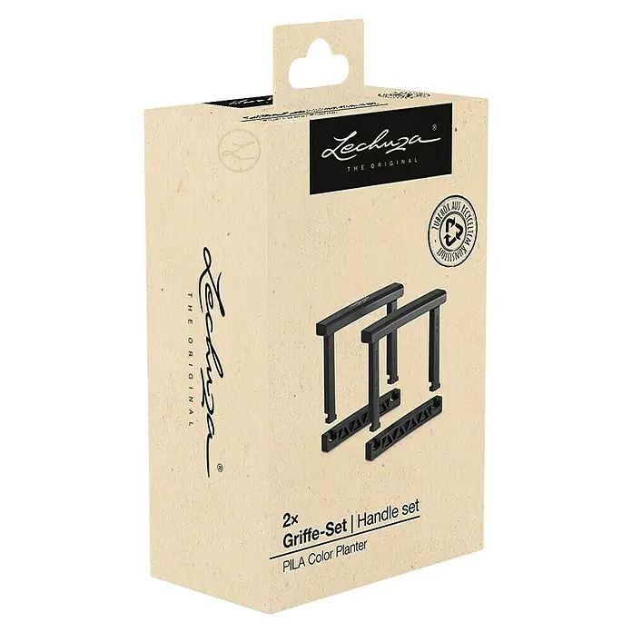 Lechuza Ersatzgriff - Passend für: Pila Color High - Lechuza Verpackung: 2 schwarze Griff-Sets für PILA Color Pflanzgefäß, aus recyceltem Kunststoff.