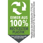 Eimer aus 100 % recyceltem Plastik