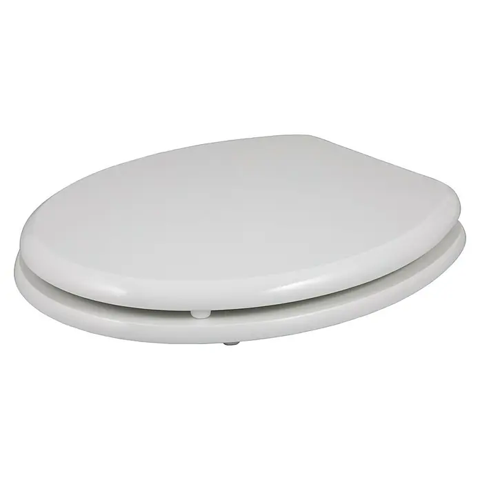 Poseidon WC-Sitz Kidi - MDF, Weiß, Mit Absenkautomatik - Weißer, geschlossener Toilettensitz.