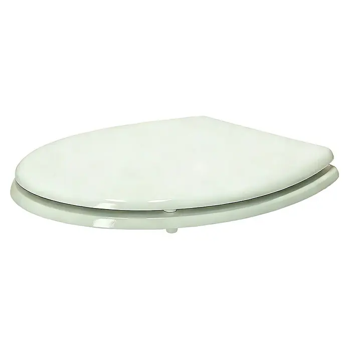 Poseidon WC-Sitz Argos - MDF, Weiß, Ohne Absenkautomatik - Weißer Toilettensitz mit geschlossenem Deckel.