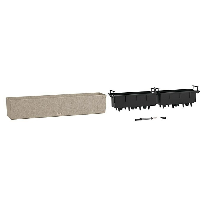 Lechuza Balconera Balkonkasten Stone (Max. Außenlänge: 100 cm, Höhe: 19 cm, Sandbeige) | BAUHAUS