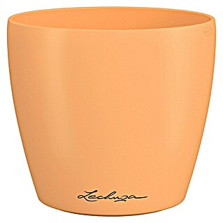 Lechuza Classico Übertopf rund Color SINGLE (Außenmaß (Ø x H): 13 x 12 cm, Kunststoff, Papaya)