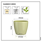 Lechuza Classico Übertopf rund Color SINGLE (Außenmaß (Ø x H): 15 x 14 cm, Kunststoff, Braun) | BAUHAUS
