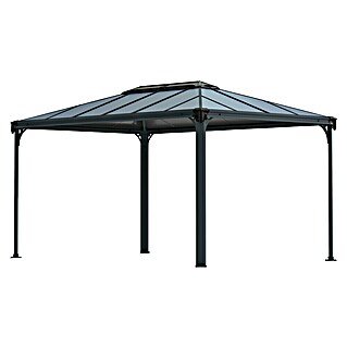 Palram – Canopia Pavillon Martinique 4300 (B x T: 430 x 295 cm, Farbe Gestell: Anthrazit, Aluminium)