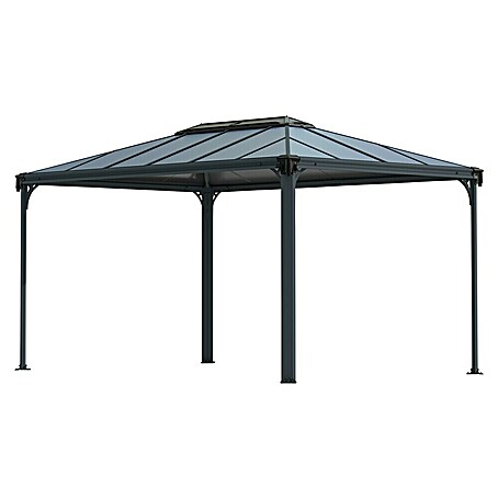 Palram – Canopia Pavillon Martinique 4300 (B x T: 430 x 295 cm, Farbe Gestell: Anthrazit, Aluminium)