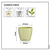 Lechuza Classico Übertopf rund Color SINGLE (Außenmaß (Ø x H): 13 x 12 cm, Kunststoff, Linde) | BAUHAUS