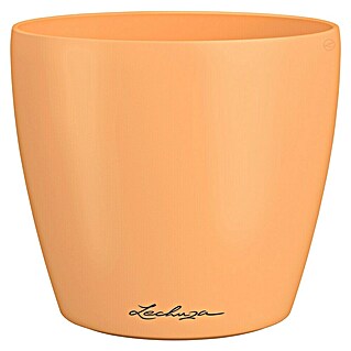 Lechuza Classico Übertopf rund Color SINGLE (Außenmaß (Ø x H): 15 x 14 cm, Kunststoff, Papaya)