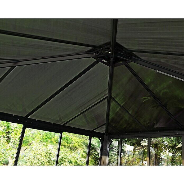 Palram Pérgola de jardín (L x An: 360 x 360 cm, Antracita, Bronce)