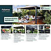 Palram Pavillon Palermo 3600 (3,6 x 3,6 x 2,95 m, Anthrazit)