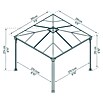 Palram Pavillon Palermo 3000 (2,95 x 2,95 x 2,98 m, Anthrazit)