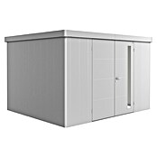 Biohort Neo Gerätehaus 3D (Außenbreite inkl. Dachüberstand: 348 cm, Außentiefe inkl. Dachüberstand: 292 cm, Stahl, Silber-Metallic, Doppeltür) | BAUHAUS