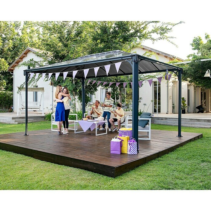 Palram Pavillon Martinique 4300 (L x B: 430 x 295 cm, Bronze)