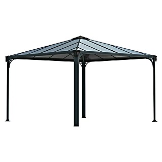 Palram – Canopia Standard-Pavillon Palermo 3000 (B x T: 295 x 295 cm, Material Gestell: Aluminium, Grau)
