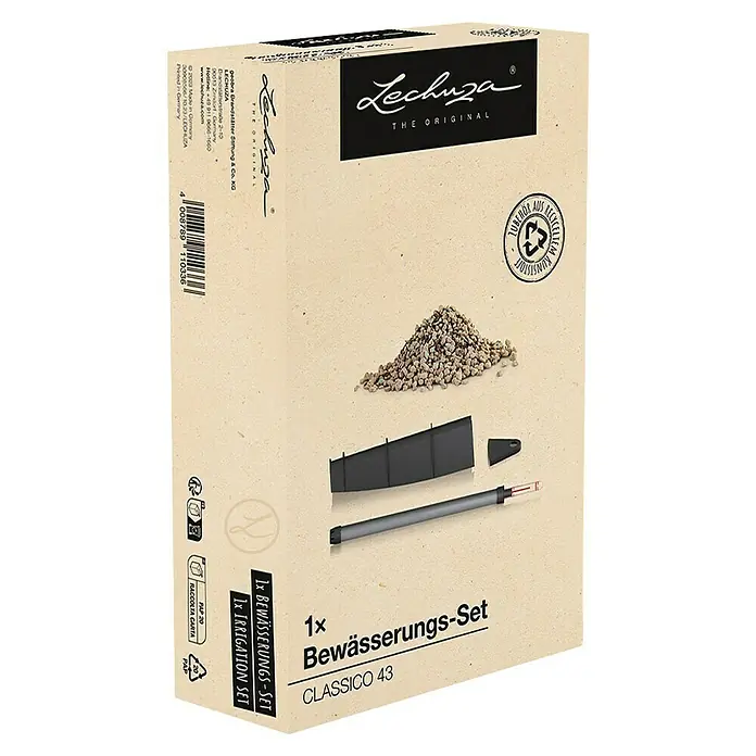 Lechuza Bewässerungs-Set Classico - Kunststoff, Passend für: Classico 43 - Lechuza Bewässerungs-Set für CLASSICO 43 mit recycelten Kunststoffteilen, Pflanzgranulat, im Kraftkarton.