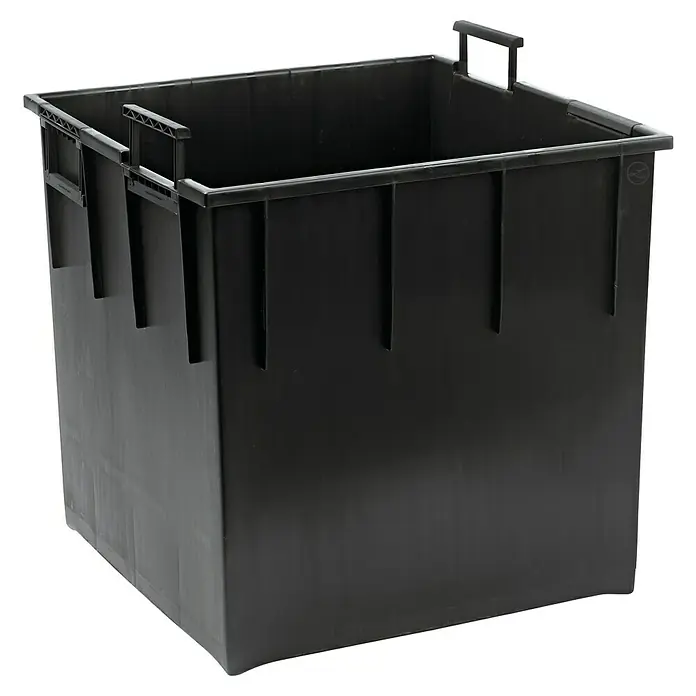 Lechuza Pflanzkasten-Einsatz Cubico - Kunststoff, Schwarz, Passend für: Cubico 30 - Schwarzer quadratischer Kunststoffbehälter mit zwei Griffen.