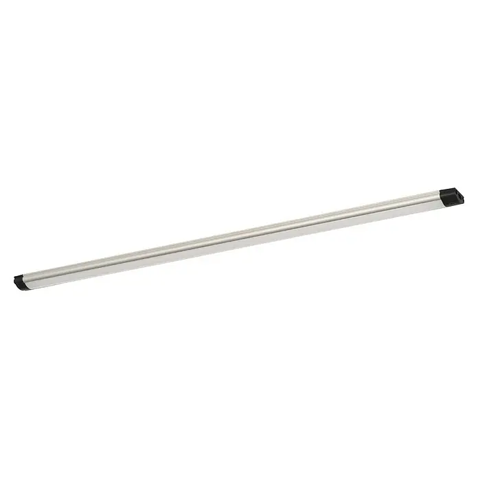 Eglo Lámpara LED bajo mueble Lerca - L x An x Al: 47 x 2,5 x 1,1 cm - Barra de luz LED lineal plateada con tapas terminales negras.