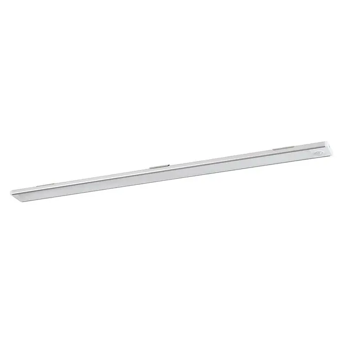 Eglo Lámpara LED bajo mueble Benasco - L x An x Al: 57 x 4 x 0,9 cm - Elegante barra de luz LED blanca y plateada con sensor de movimiento integrado.