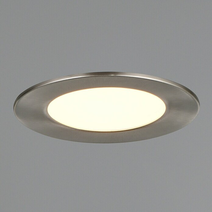 Trio Lighting Foco LED empotrable Virunga (6 W, Blanco cálido, Diámetro: 12 cm, Níquel) | BAUHAUS