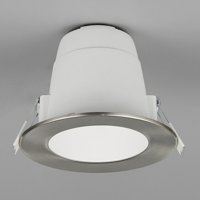 Trio Lighting Foco LED empotrable Virunga (6 W, Blanco cálido, Diámetro: 12 cm, Níquel) | BAUHAUS