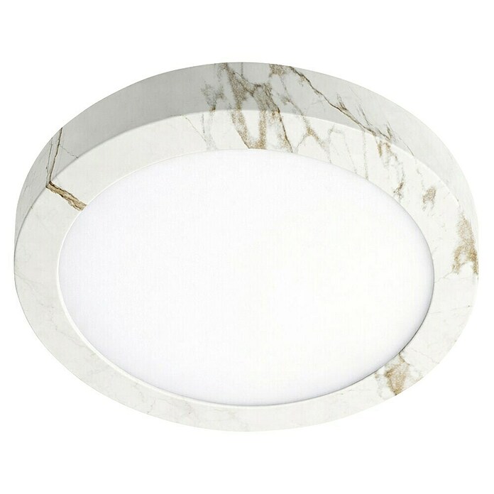 Alverlamp Foco downlight de superficie LED Mármol (20 W, Ø x Al: 22 cm x 32 mm, Blanco cálido, Temperatura del color: 3.000 K - 6.000 K) | BAUHAUS