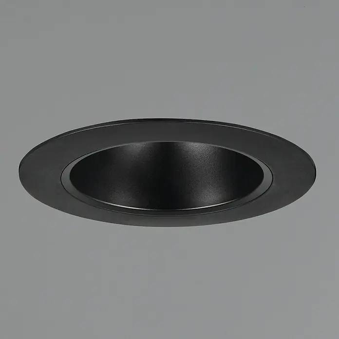 Trio Lighting Foco LED empotrable Virunga - 6 W, Blanco cálido, Diámetro: 12 cm, Negro - Embellecedor redondo negro mate para empotrable con deflector profundo.