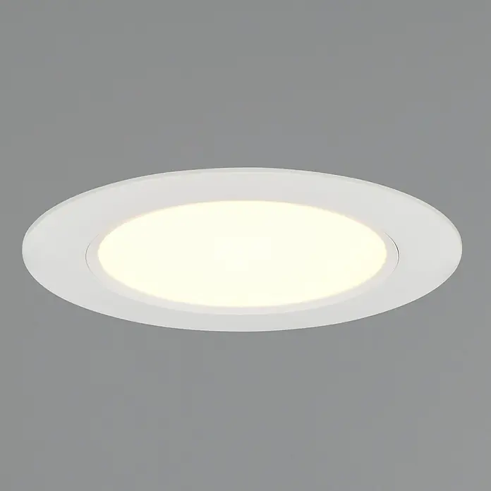 Trio Lighting Foco LED empotrable Virunga - 6 W, Blanco cálido, Diámetro: 12 cm, Blanco - Foco LED empotrado redondo blanco, emitiendo una luz blanca cálida.