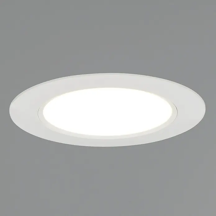 Trio Lighting Foco LED empotrable Virunga - 6 W, Blanco cálido, Diámetro: 12 cm, Blanco - Luz LED redonda blanca empotrada iluminada.