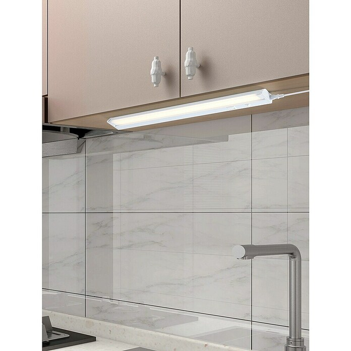 Eglo Lámpara LED bajo mueble Russcallo (L x An x Al: 57 x 2,4 x 6,1 cm, Blanco) | BAUHAUS