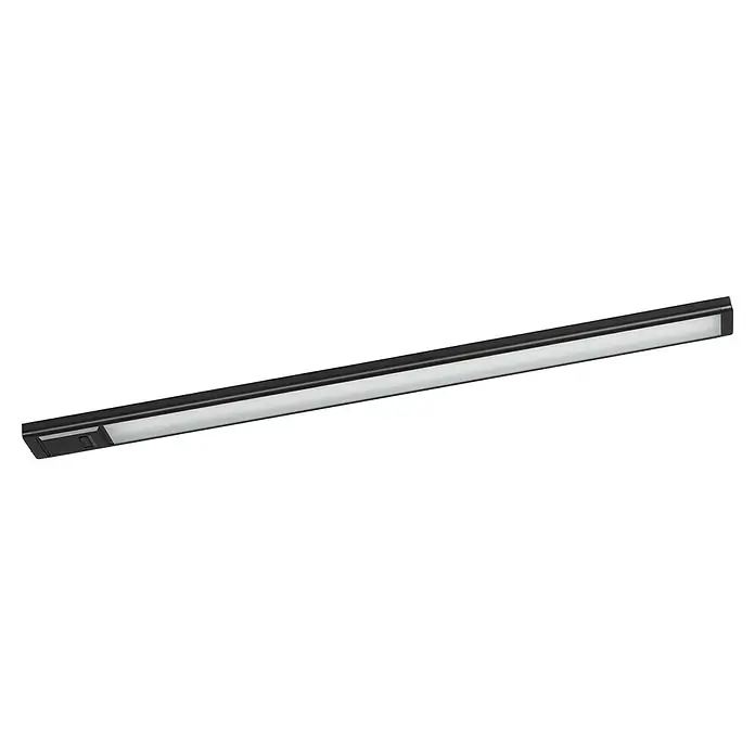 Eglo Lámpara LED bajo mueble Repilado 2 - L x An x Al: 57 x 5 x 1,3 cm, Negro - Tira de luz LED negra bajo mueble con difusor blanco e interruptor integrado.