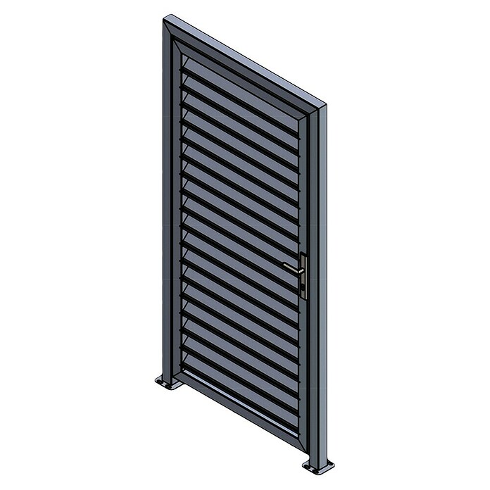 Puerta de valla Ventia (100 x 200 cm, Antracita, Aluminio) | BAUHAUS