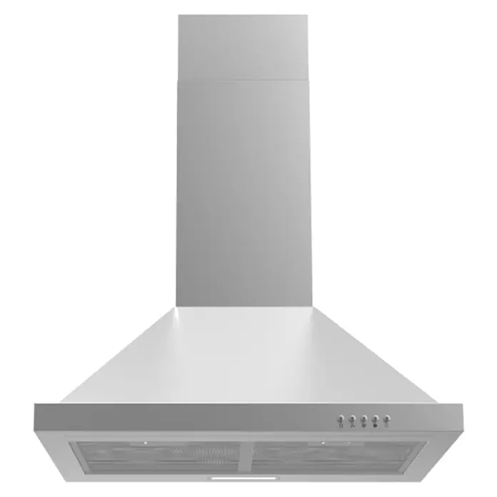PKM Kaminhaube 6090V - Breite: 60 mm, Max. Gebläseleistung Abluftbetrieb: 355 m³/h, Edelstahl - Moderne Dunstabzugshaube aus silbernem Edelstahl mit intuitiver Steuerung.