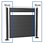 Biohort Zaunpfosten zum Andübeln (Höhe: 90 cm, Durchmesser: 40 mm, Silber Metallic) | BAUHAUS