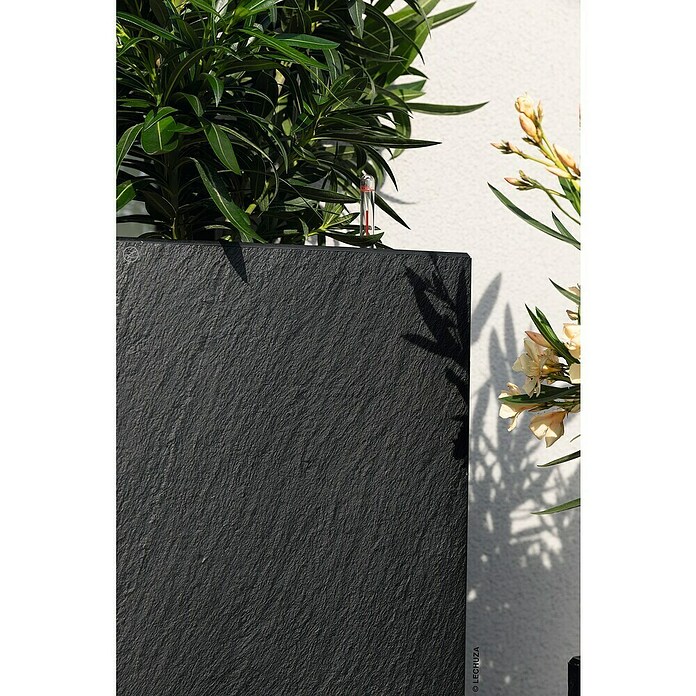 Lechuza Canto Pflanzsäule eckig Slatestone (Außenmaß (L x B x H): 30 x 30 x 56 cm, Kunststoff, Dunkelgrau) | BAUHAUS